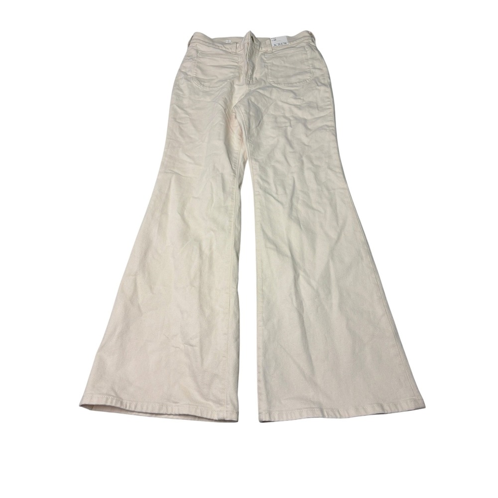 NWT J.Crew 96 Flare Jeans Womens Size 29X32 Off White Ecru High Rise